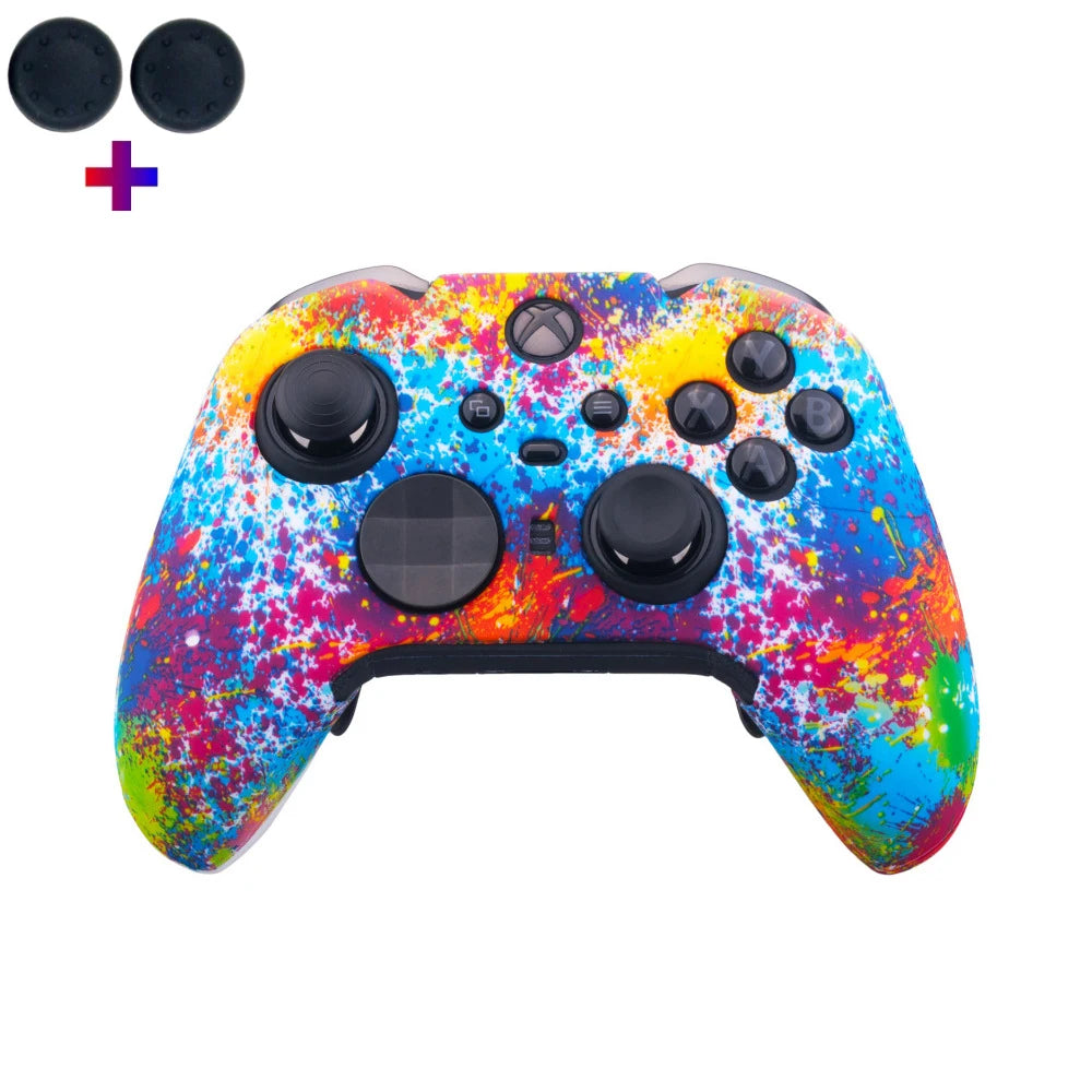 Gamepad Cases Soft Silicone Cover Anti-slip Protective Skin Case For Xbox Series X/S Controller Joystick With 2PcsThumb Grip Cap
