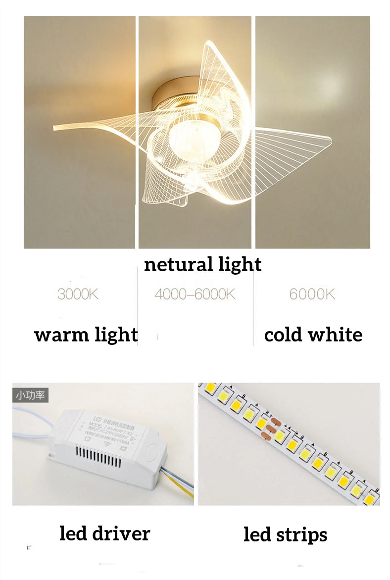 Nordic Acrylic Ceiling Lamp Suitable For Bedroom Lustre Chandeliers In Corridor Cloakroom Gold Plafonier Elegant Ceiling Lamps